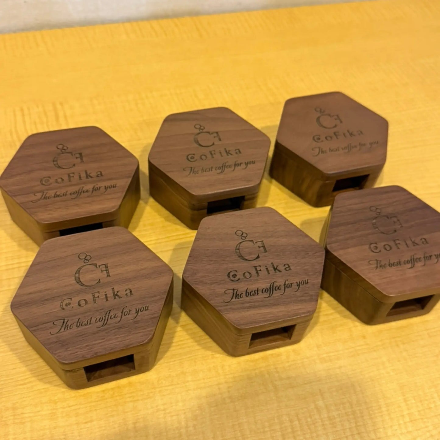 CoFika マキネッタ用ペーパーフィルターケース|62mmまで収まる上質ウォルナット製 CoFika