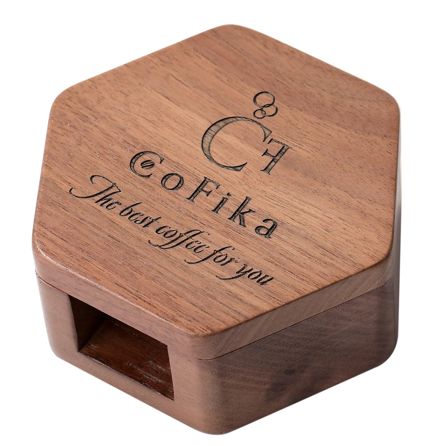 CoFika マキネッタ用ペーパーフィルターケース｜62mmまで収まる上質ウォルナット製 CoFika
