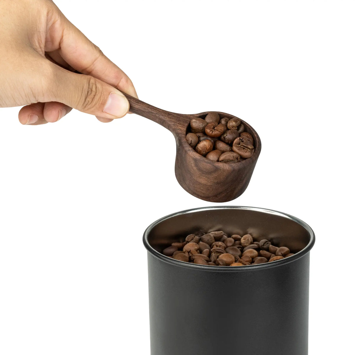 CoFika 天然ウォルナット製 コーヒー豆 スプーン｜毎日の「淹れる時間」を最高にする、手に馴染む木のスプーン CoFika